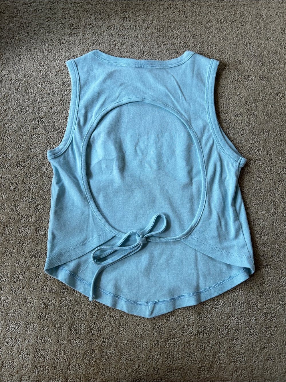 Blue womens Lemon Graphic Tank Top - Picture 2 of 2